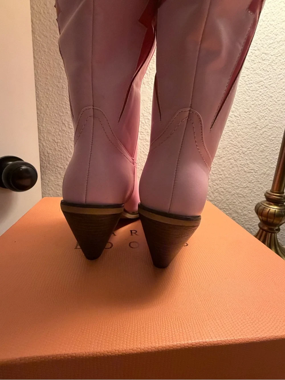 Women's Pink Over-the-Knee Western Lightning Boots